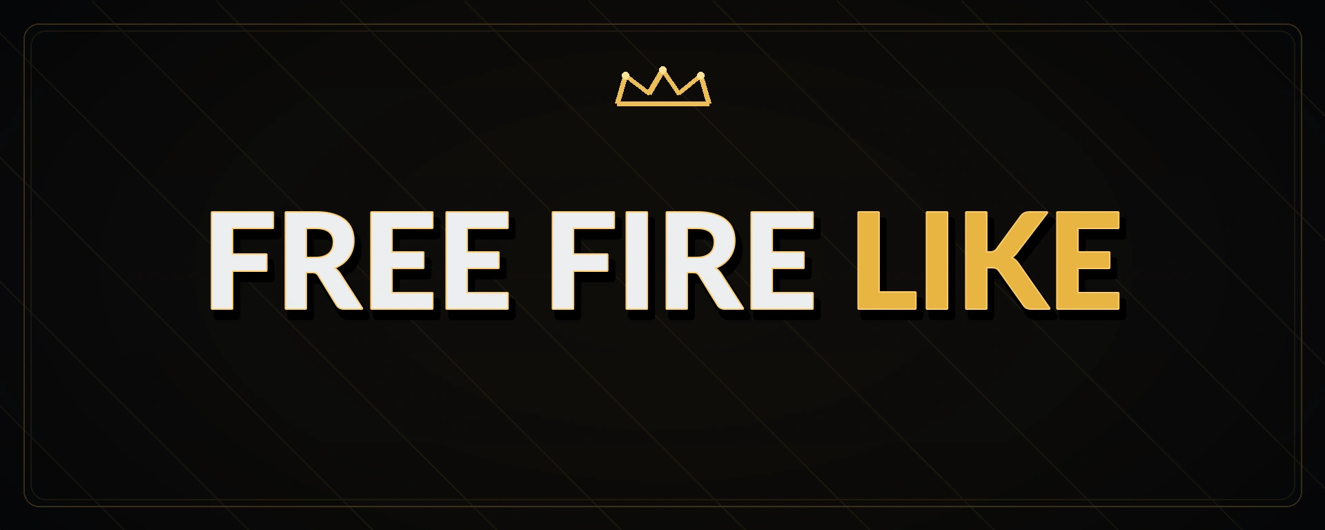 Ilustrasi Layanan Like Free Fire dengan efek neon biru dan emas